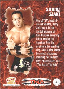 2004 Pacific TNA - Red #43 Sonny Siaki Back
