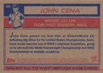 2012 Topps Heritage WWE #19 John Cena Back