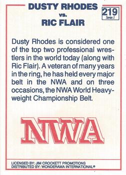 1988 Wonderama NWA #219 Dusty Rhodes / Ric Flair Back