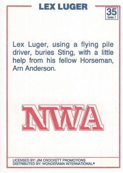 1988 Wonderama NWA #35 Lex Luger Back