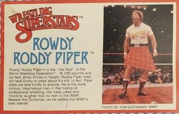1984-88 LJN Wrestling Superstars Action Figure Cards #NNO Rowdy Roddy Piper Front