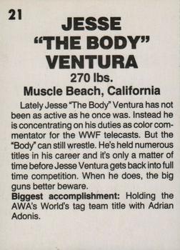 1985 Wrestling All Stars #21 Jesse The Body Ventura Back