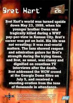 1999 Topps WCW Embossed #26 Bret Hart Back