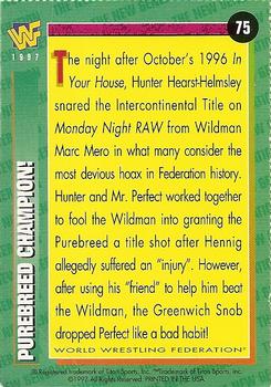 1997 WWF Magazine #75 Purebreed Champion! Back
