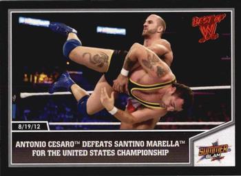 2013 Topps Best of WWE #40 Antonio Cesaro Defeats Santino Marella for the United States Championship Front