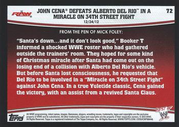 2013 Topps Best of WWE #72 John Cena Defeats Alberto Del Rio in a Miracle on 34th Street Fight Back