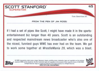 2014 Topps WWE #45 Scott Stanford Back