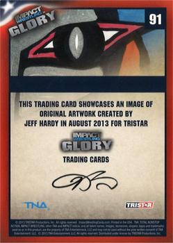 2013 TriStar TNA Impact Glory #91 Jeff Hardy Original Art Back