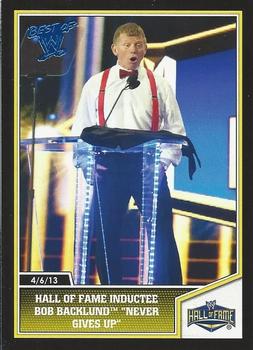 2013 Topps Best of WWE - Blue #104 Hall of Fame Inductee Bob Backlund Never Gives Up Front