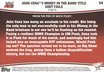 2013 Topps Best of WWE - Bronze #34 John Cena's Money in the Bank Title Shot Fails Back