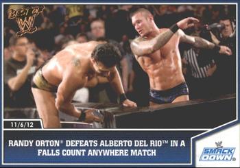 2013 Topps Best of WWE - Bronze #59 Randy Orton Defeats Alberto Del Rio in a Falls Count Anywhere Match Front