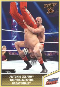 2013 Topps Best of WWE - Bronze #76 Antonio Cesaro Neutralizes The Great Khali Front