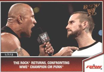 2013 Topps Best of WWE - Bronze #78 The Rock Returns, Confronting WWE Champion CM Punk Front