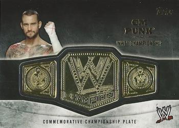 2014 Topps WWE - Commemorative Championship Plates #NNO CM Punk Front