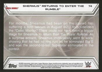 2014 Topps WWE Road to Wrestlemania #74 Sheamus Back