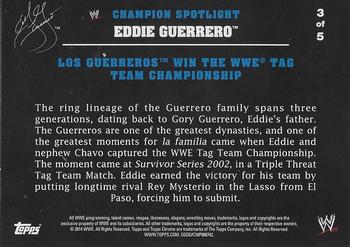 2014 Topps Chrome WWE - Champions Tributes #EG3 Eddie Guerrero Back