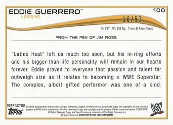 2014 Topps Chrome WWE - Gold Refractors #100 Eddie Guerrero Back