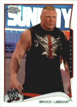 2014 Topps Chrome WWE - Refractors #8 Brock Lesnar Front