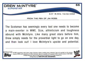 2014 Topps Chrome WWE - Refractors #66 Drew McIntyre Back