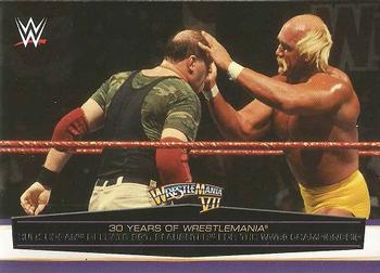 2014 Topps WWE Road to Wrestlemania - 30 Years of Wrestlemania #14 Hulk Hogan Defeats Sgt. Slaughter for the WWE Championship Front