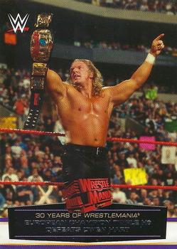 2014 Topps WWE Road to Wrestlemania - 30 Years of Wrestlemania #27 European Champion Triple H Defeats Owen Hart Front