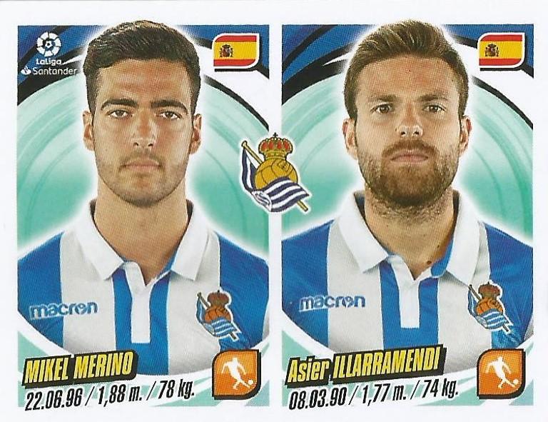 2018-19 Panini Liga Stickers LaLiga Santander (Brazil) #224 Mikel Merino /  Asier Illarramendi | Trading Card Database